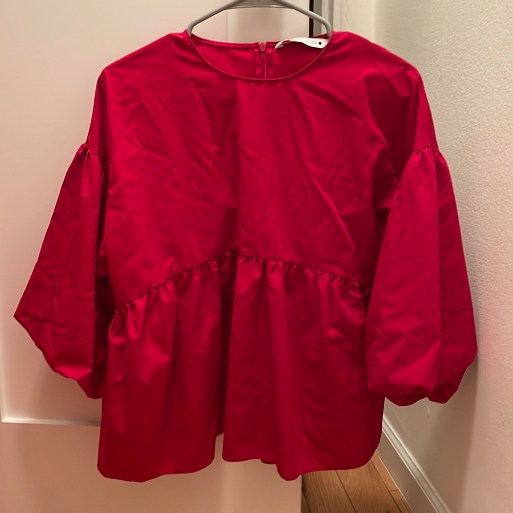 Zara Women’s Top with Balloon Sleeves